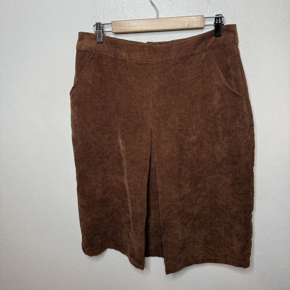 Christopher & Banks Brown Knee Length Western Cowgirl Corduroy Skirt Womens 8
